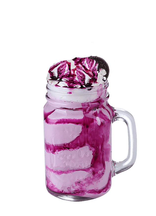 Blueberry Vodka with Oreo Milkshake
