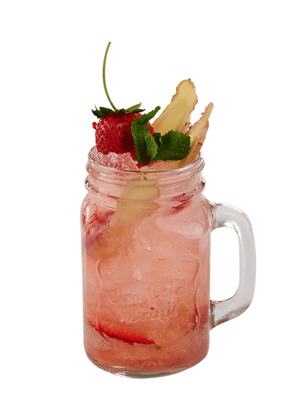 Strawberry Ginger Beer Cooler