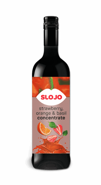 SloJo Strawberry, Orange & Basil Concentrate